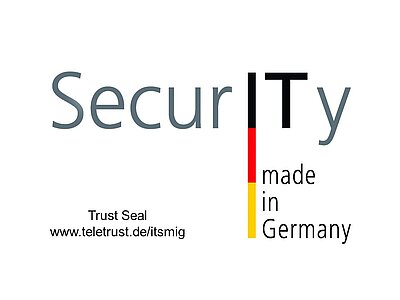 La marque de confiance "IT-Security made in Germany" de TeleTrusT Logo de la marque de confiance "IT-Security made in Germany" de TeleTrusT