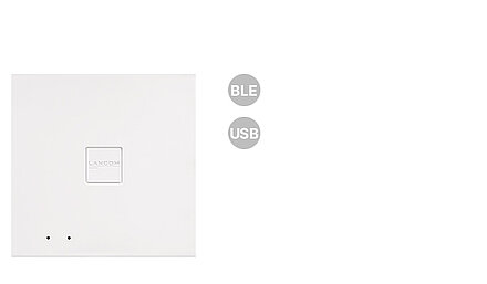 Photo de produit du LANCOM LX-6200 avec deux icônes à côté pour le support Bluetooth et USB