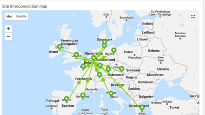 Capture d'écran : Tableau de bord VPN dans le LMC