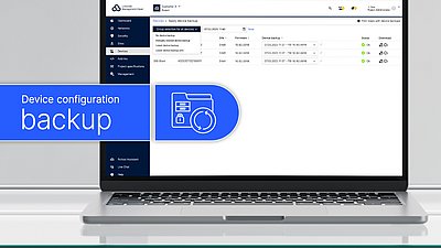 Monitor with LMC interface and blue icon