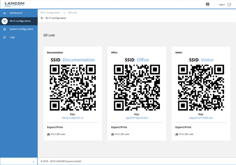 WEB config client login avec QR code
