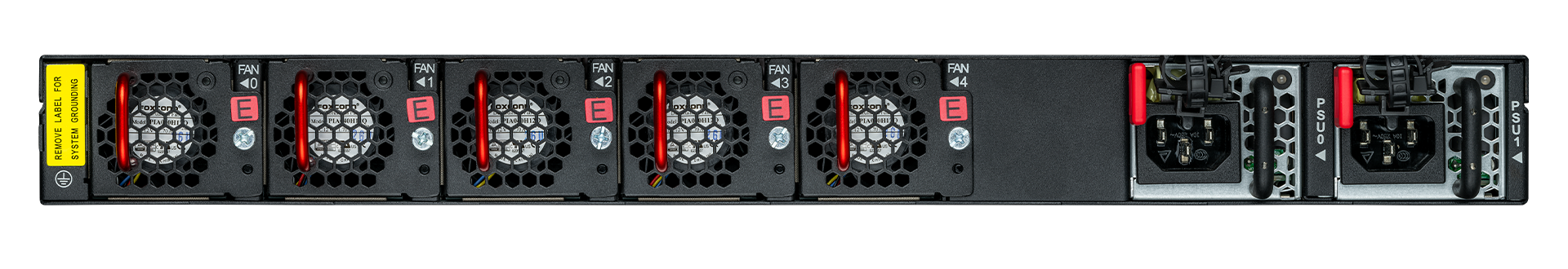 Photo du produit vue de dos LANCOM YS-7154CF avec front-to-back (F2B) airflow