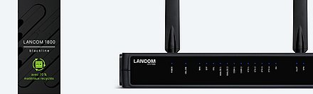 Photo de produit d'une passerelle SD-WAN VoIP avec banderole blackline