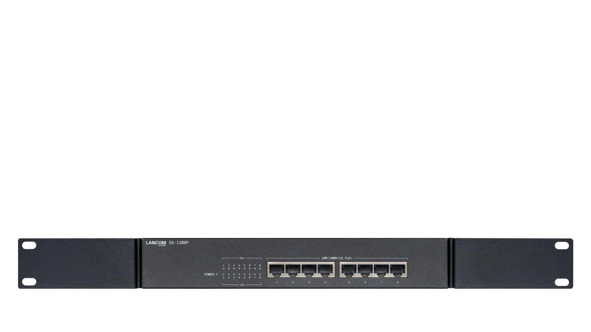 Photo du produit LANCOM GS-1208P avec équerres de montage
